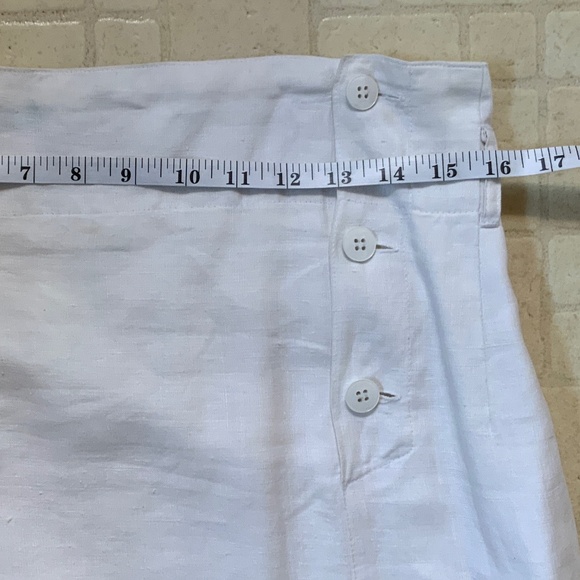VINTAGE White LInen "Debbie Shuchat" Skirt - Picture 7 of 7